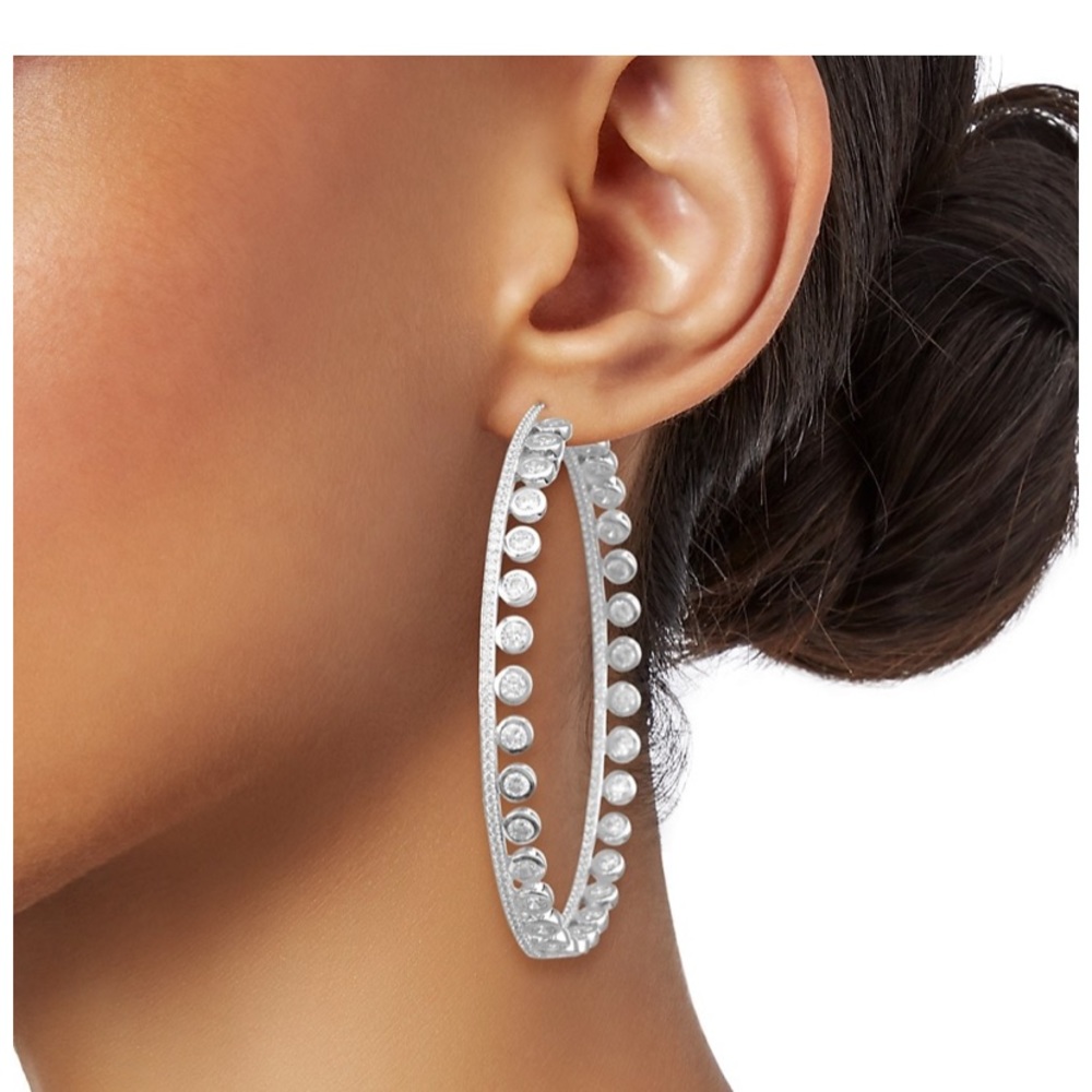 Adriana Orsini large hoop earrings